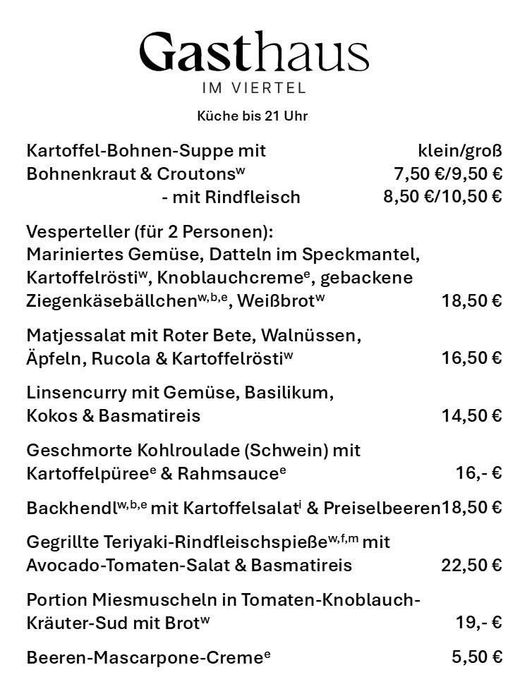 Wochenkarte
